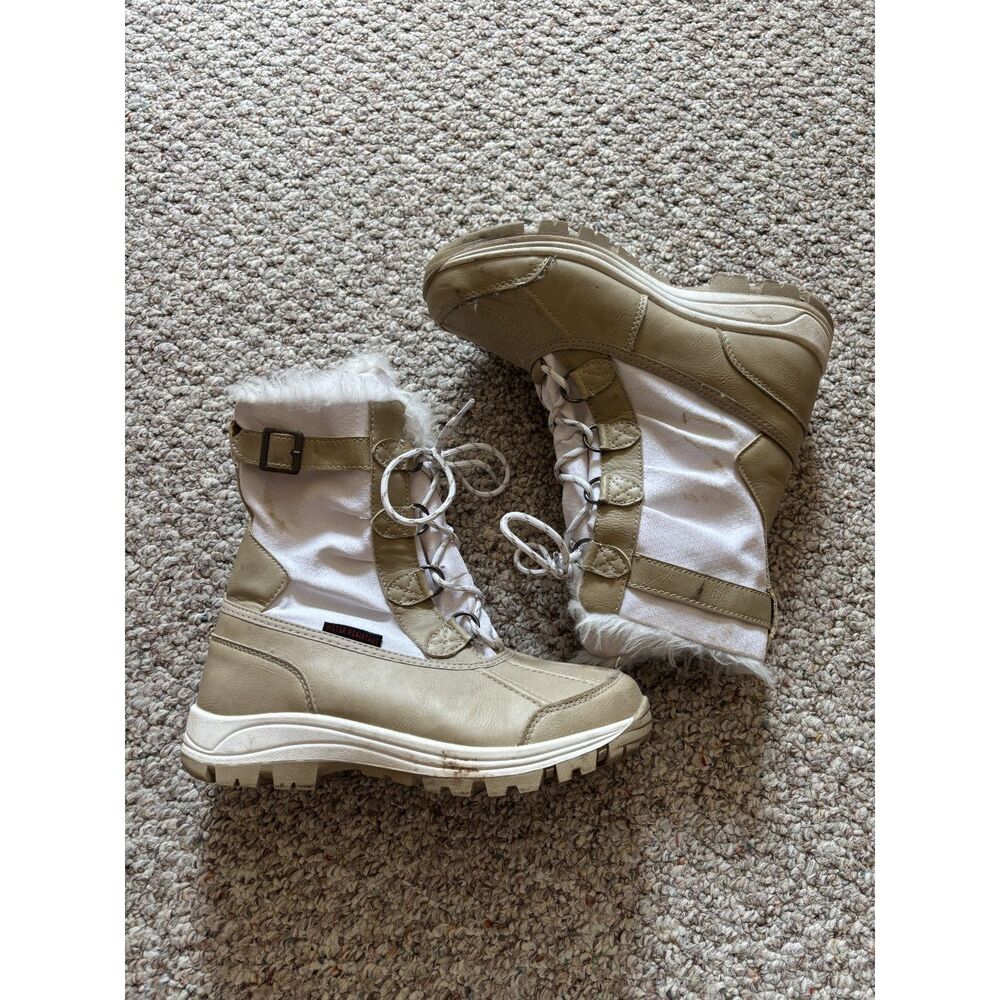 Northiv Sienna Women's Tan Faux Fur Winter Snow Boots Size 9